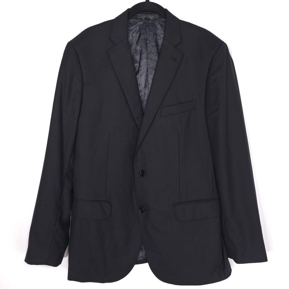 INDOCHINO LUXURY Men’s Blazer US 44R WOOL CASHMERE Black‎ Yaletown 54 Sport Coat